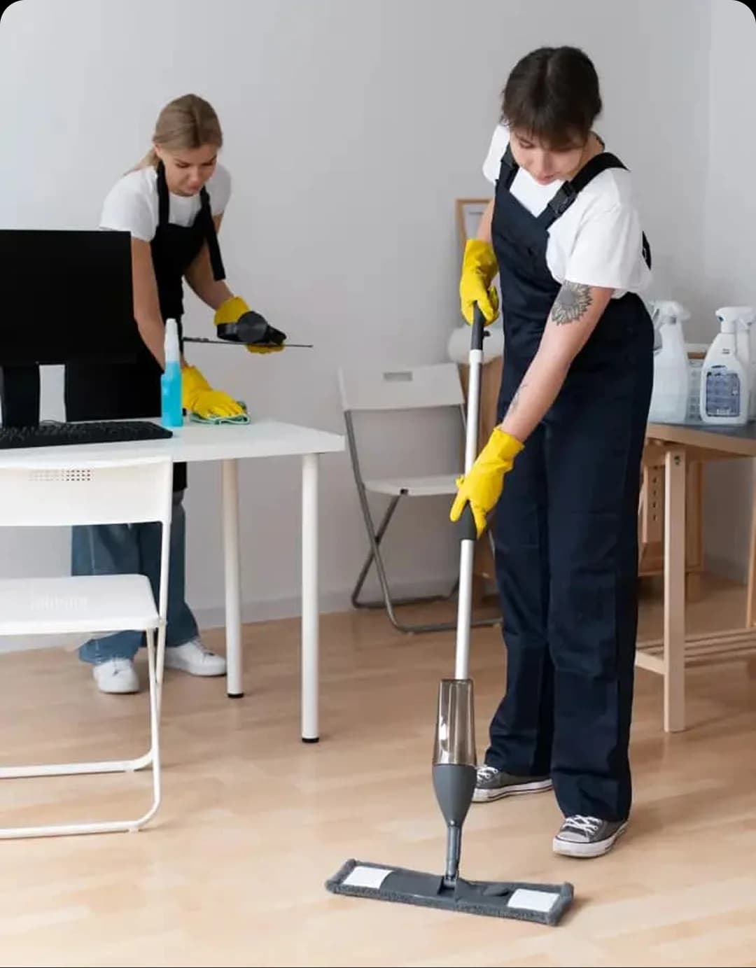 AC technician preparing tools