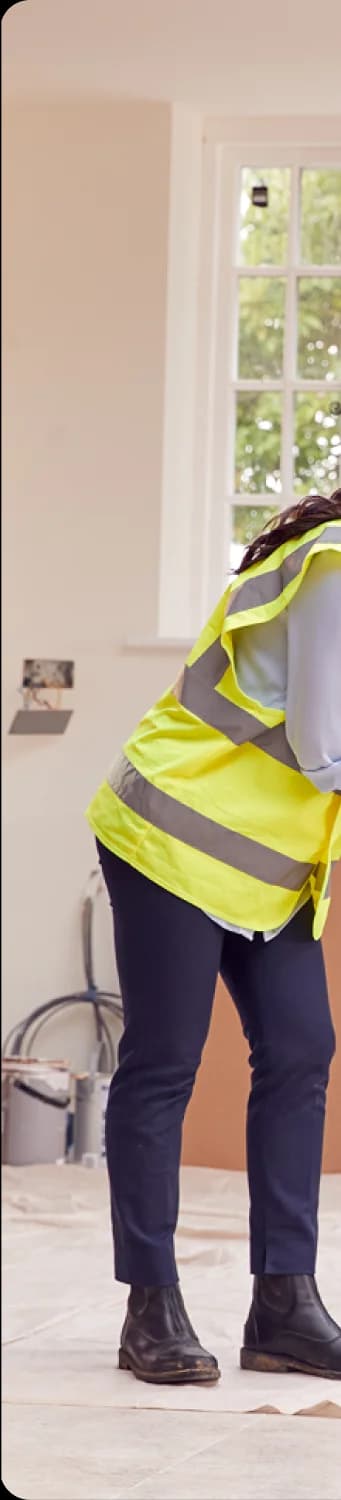 Cleaning service team at work